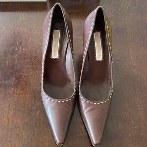 Michael Kors Natty pump in Mocha/Wax Calf. Gently used. Size 10 3” heel